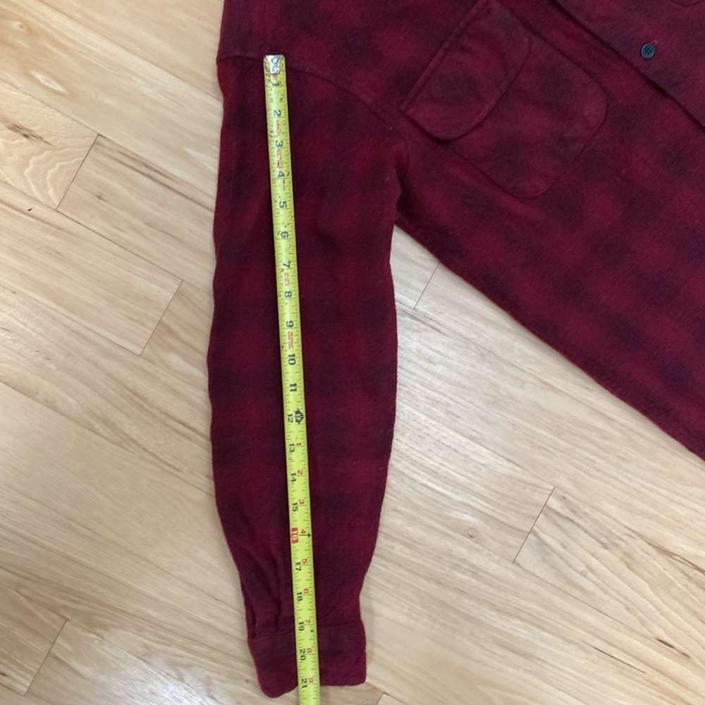 Pendleton Wool Red Subtle Plaid Buttoned Long Sle… - image 6